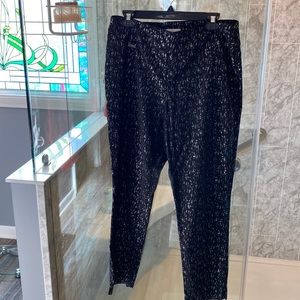 Black and Silver Holiday pants, size 16